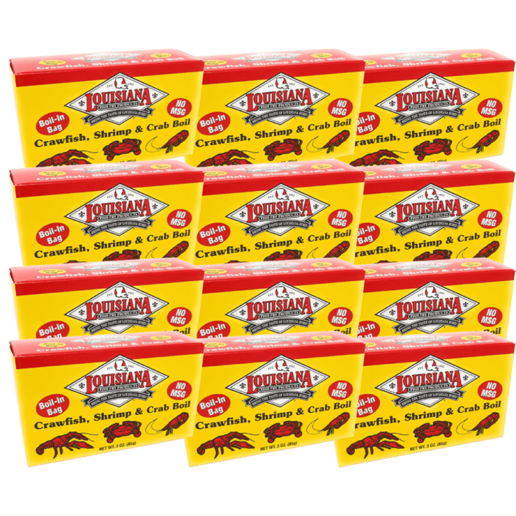 Louisiana Fish Fry Boil-n-a-Bag 3 oz. Crawfish, Shrimp & Crab Boil Pack of 12