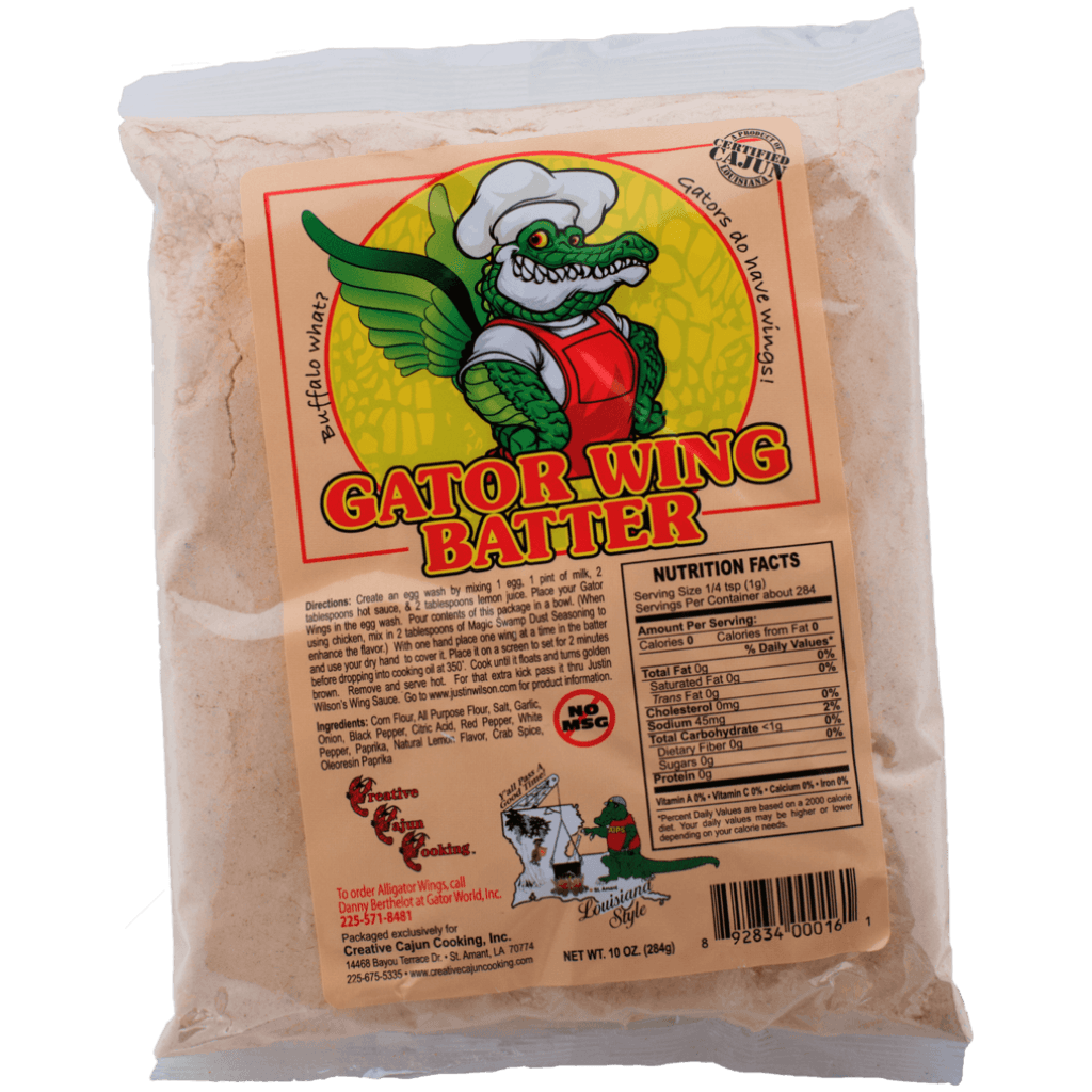 Creative Cajun Cooking Authentic Gator Wing Batter