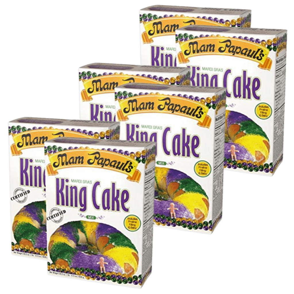 Mam Papauls Mardi Gras King Cake Mix Pack of 6
