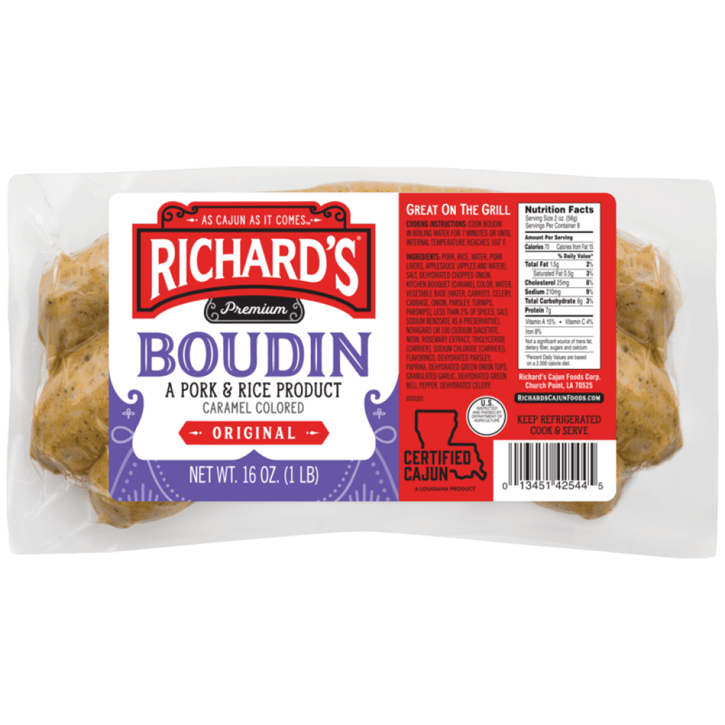 Richard's Pork Boudin Regular 16 oz
