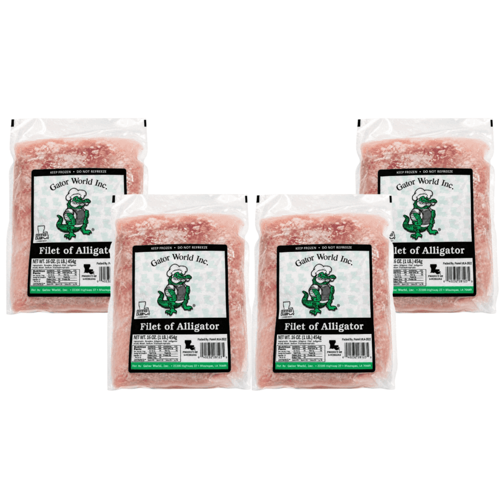 Gator World Alligator Filet 4 Pack (4 lb Total) – Louisiana Alligator Meat