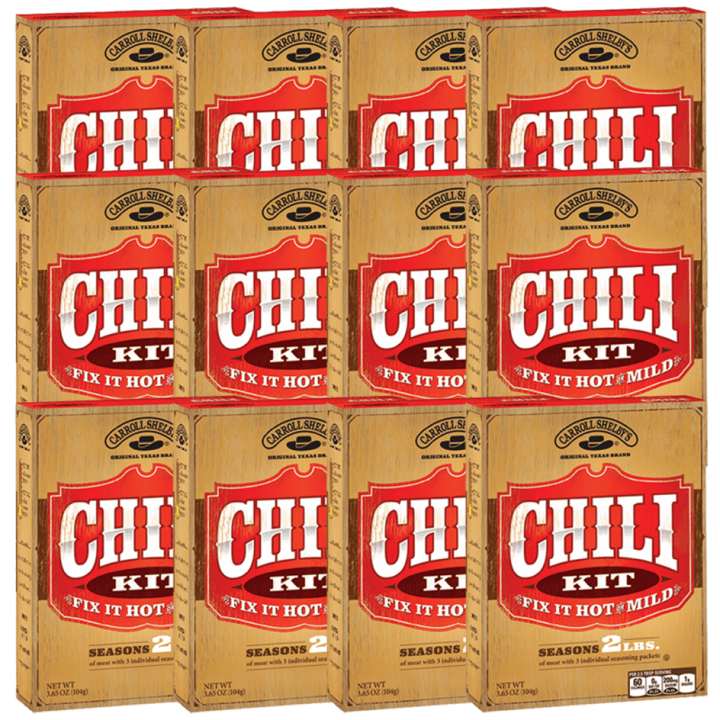 Carroll Shelby's Original Texas Chili 3.65 oz Pack of 12