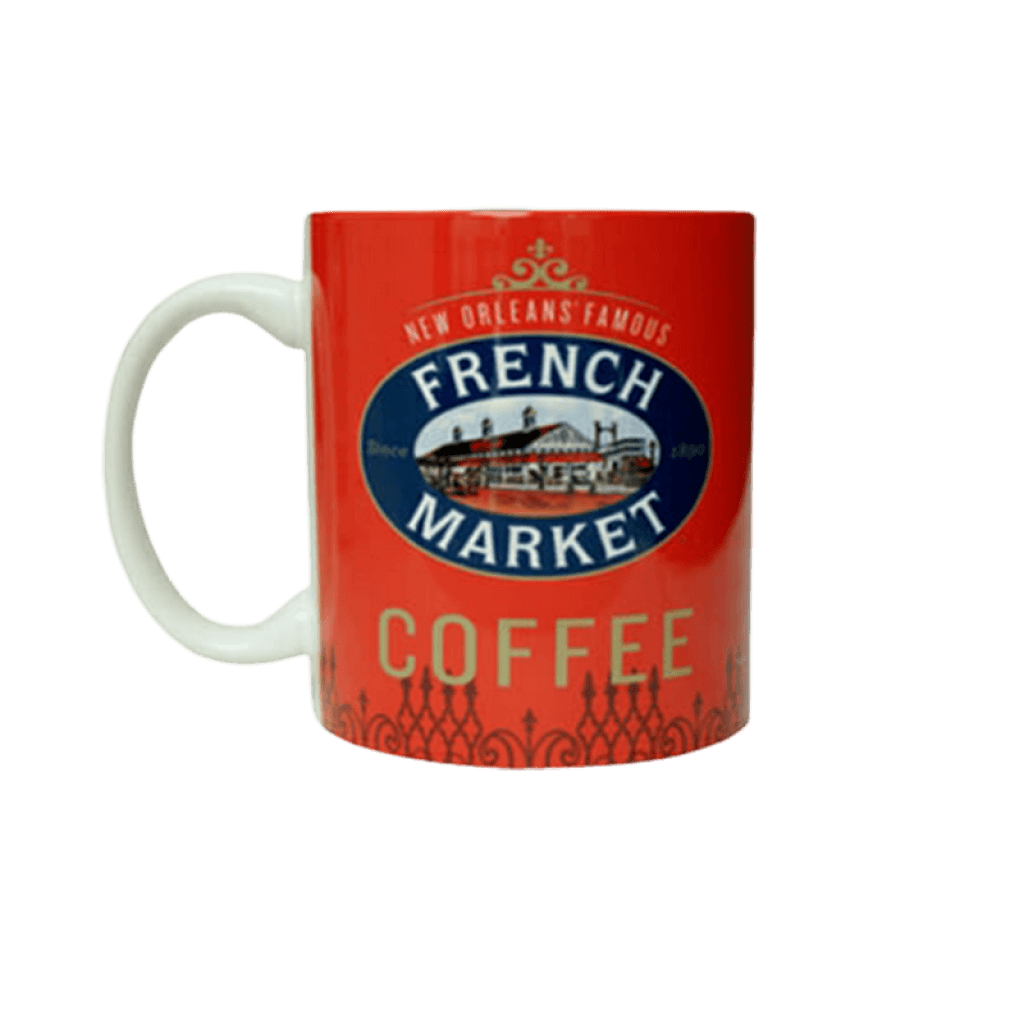 French Market Red Ceramic Coffee Mug - 11 Ounce