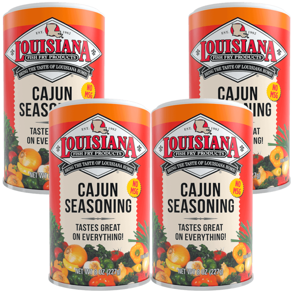 Louisiana Fish Fry Cajun Seasoning 8 oz - Pack of 4