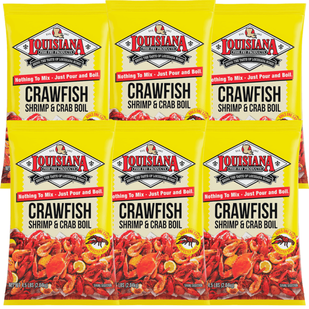 Louisiana Fish Fry Crawfish Crab and Shrimp Boil 4 lb - 6 Pack