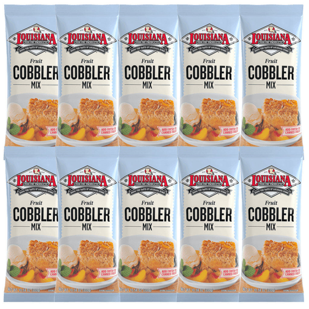 Louisiana Fish Fry Cobbler Mix 10.58 oz - Pack of 10