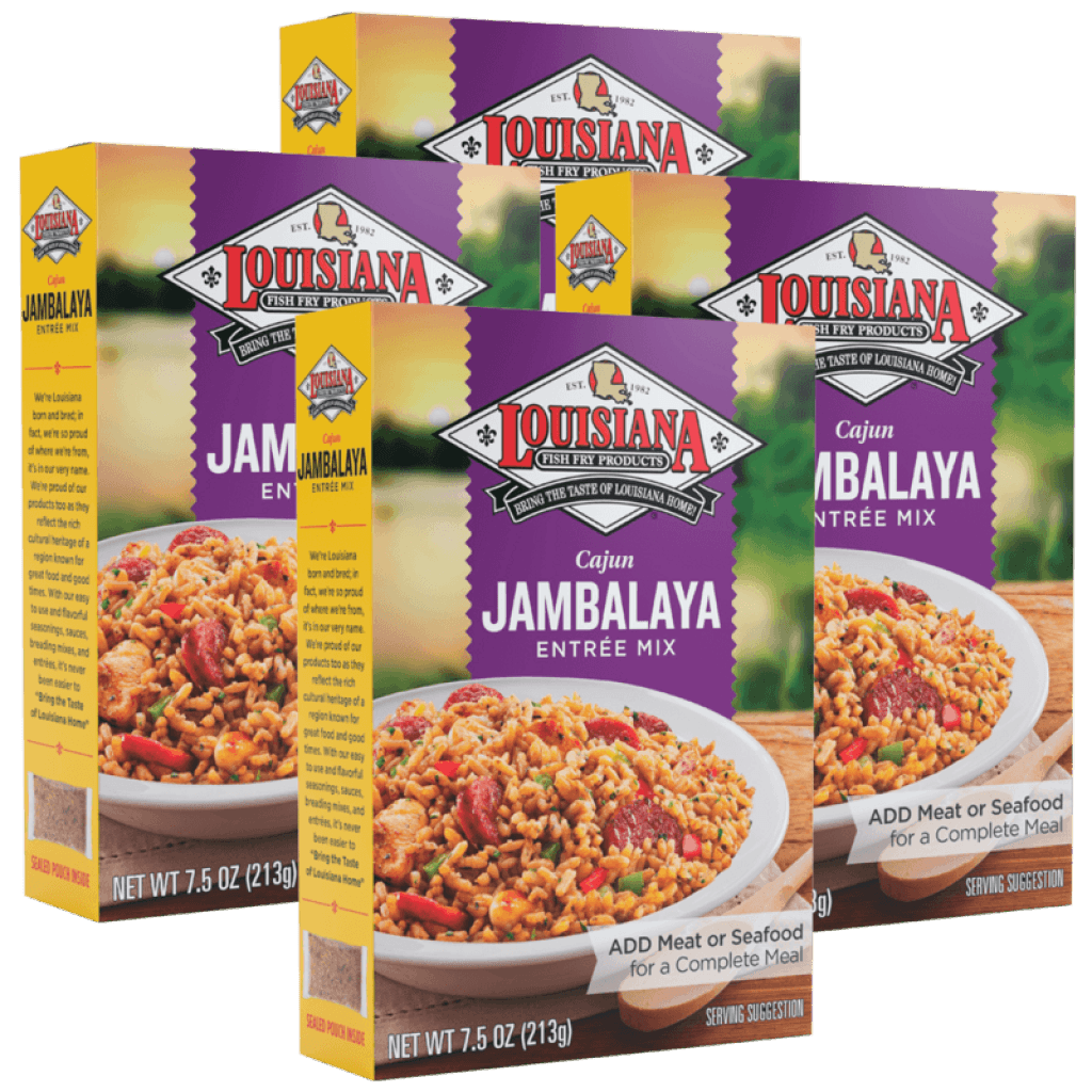 Louisiana Fish Fry Jambalaya Mix 7.5 oz Pack of 4