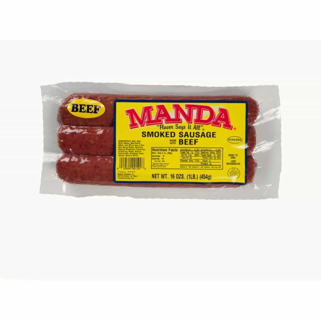 Manda's Smoked Beef Sausage