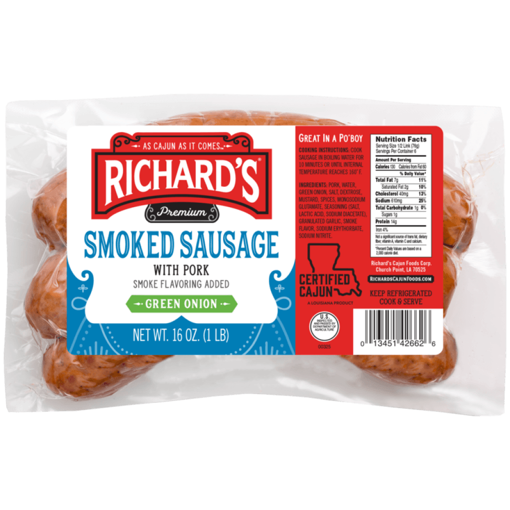 Richard's Green Onion Pork Sausage 1 lb