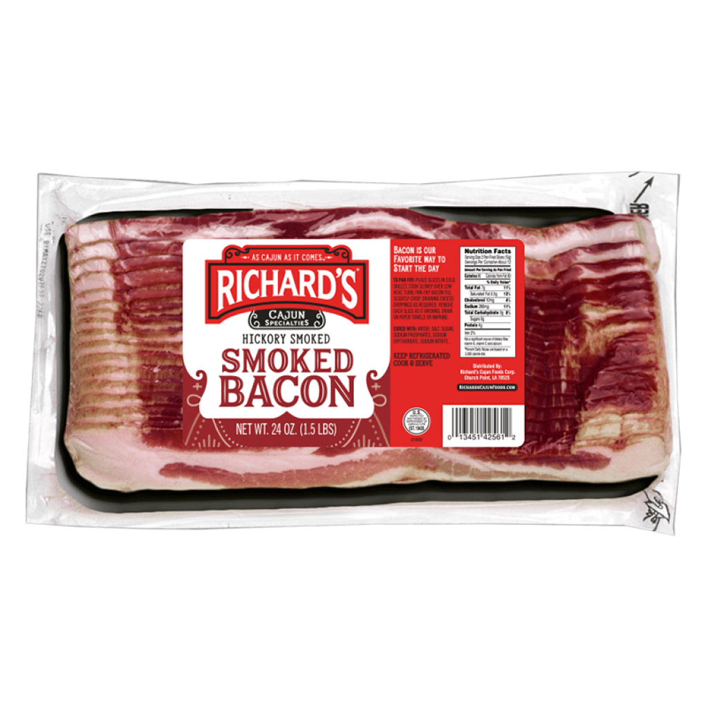 Richard's Cajun Country Hickory Smoked Bacon 24 oz