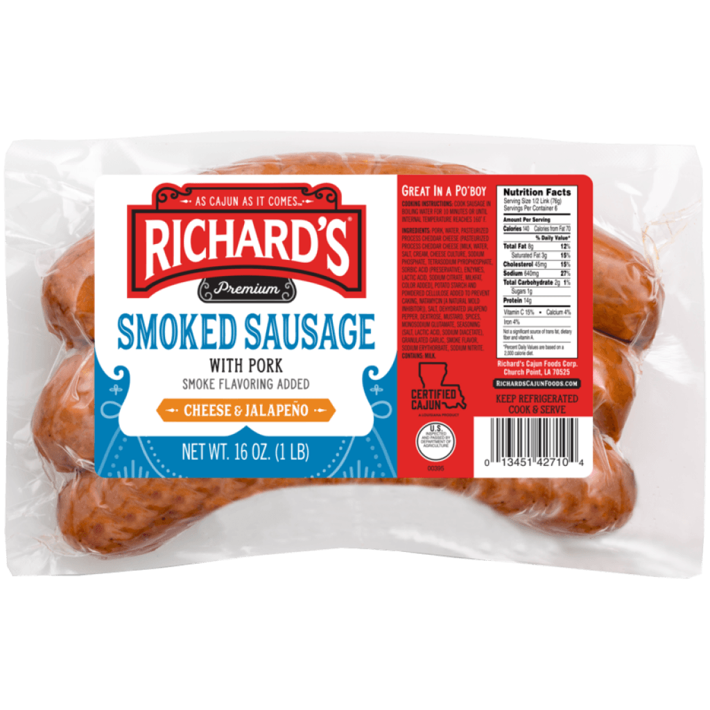 Richard's Jalapeno Cheese Pork Sausage 1 lb