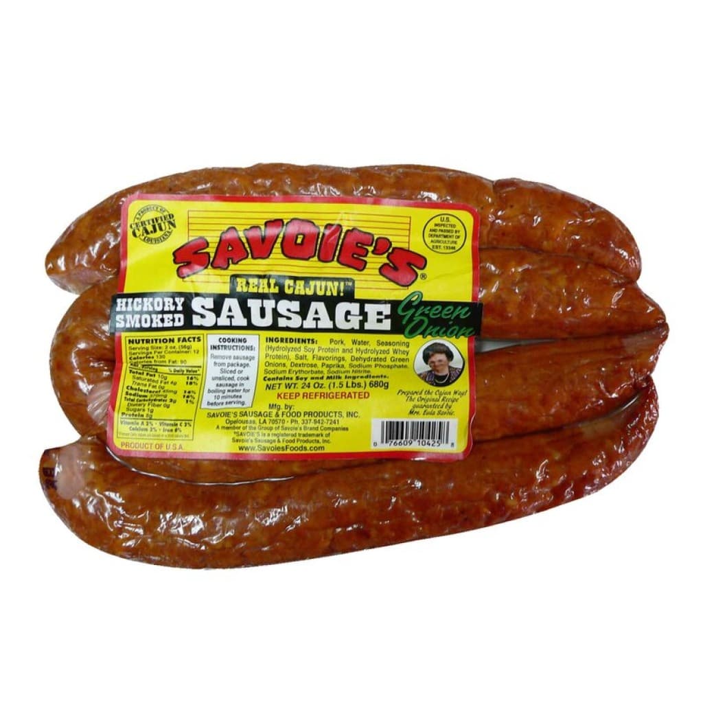 Savoie's Smoked Green Onion Sausage / 24 OZ./ 1.5 lb