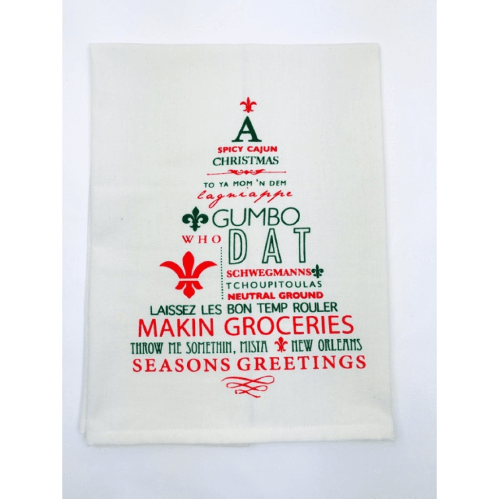 Spicy Cajun Christmas Kitchen Towel