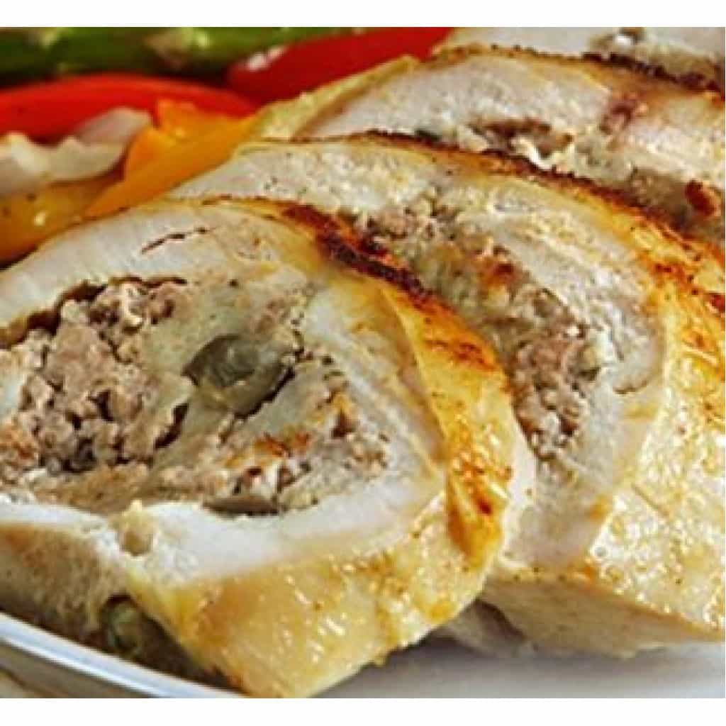 Premium Turducken Roll with Seafood Jambalaya