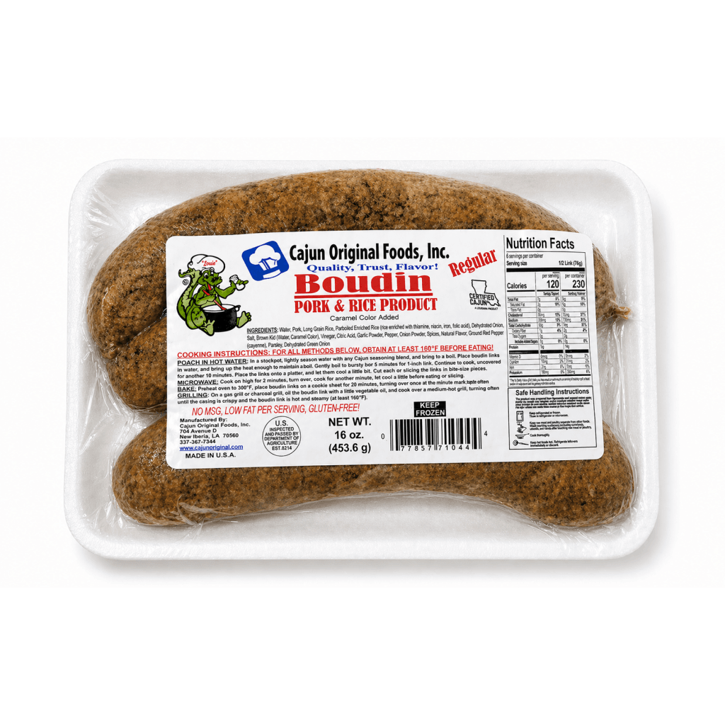 Cajun Original Regular Pork Boudin 1 lb