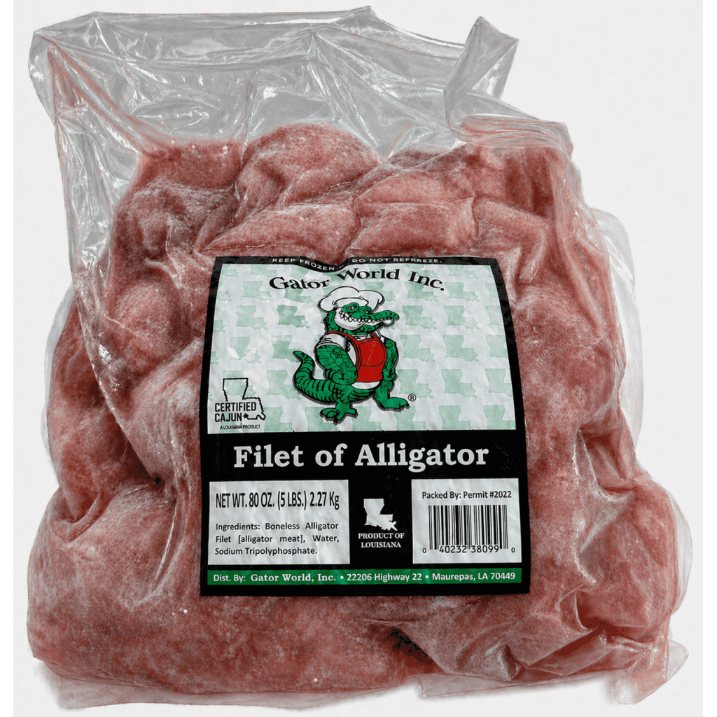 Gator World Alligator Tenderized Filets 5 lb Bulk Bag