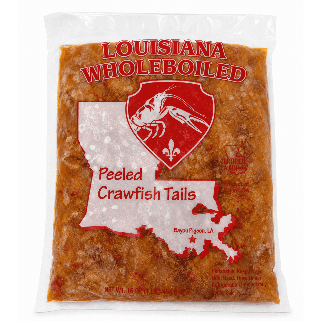 Louisiana Select Crawfish Tail Meat 1 lb – Fat-On Peeled Crawfish Tails