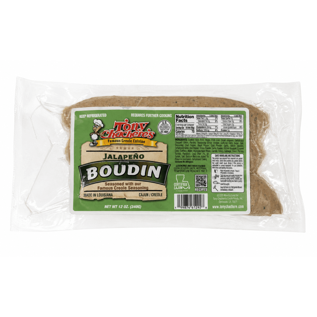 Tony Chachere’s Jalapeño Boudin 12 oz